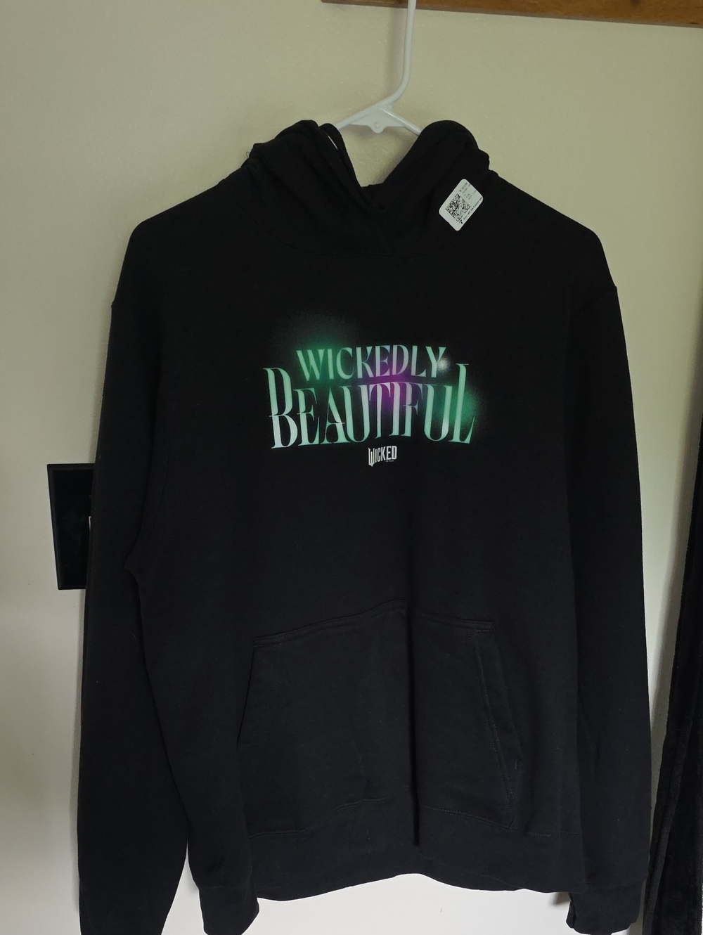 Port and Company Black Hoodie with 'Wickedly Beautiful' Gradient Print